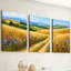 «Wheat Field», impression sur toile 3 pièces pour décor de salon Cozy Vibe-1892905820