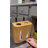 Bamboo 2-in-1 Trash Bag Roll Holder & Dispenser, Under Sink Storage Organizer for Kitchen