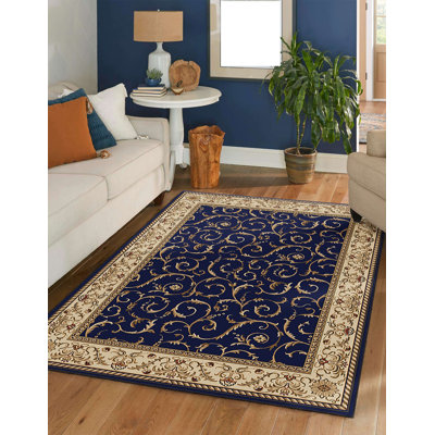 Tapis bleu marine Weisgerber
