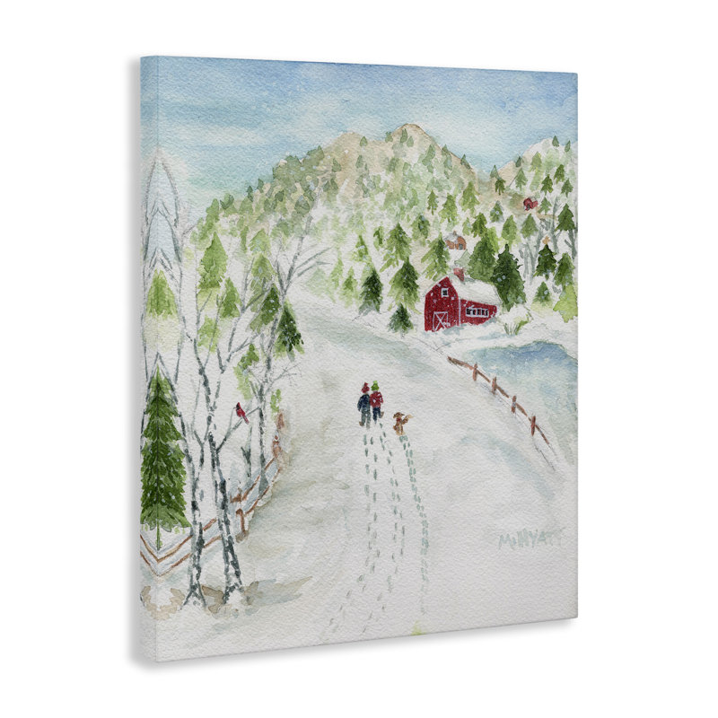 "Steps in Country Snow" par Melissa Hyatt, H 48 po x l 36 po