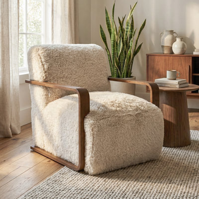Harry Soft Short-Haired Upholstered Accent Chair