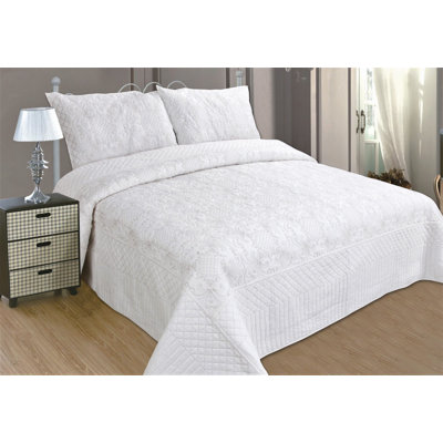 Ensemble de courtepointe réversible en microfibre Marisela