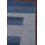 Tapis bleu à la main en laine noué la design gabbeh indien oriental Candace