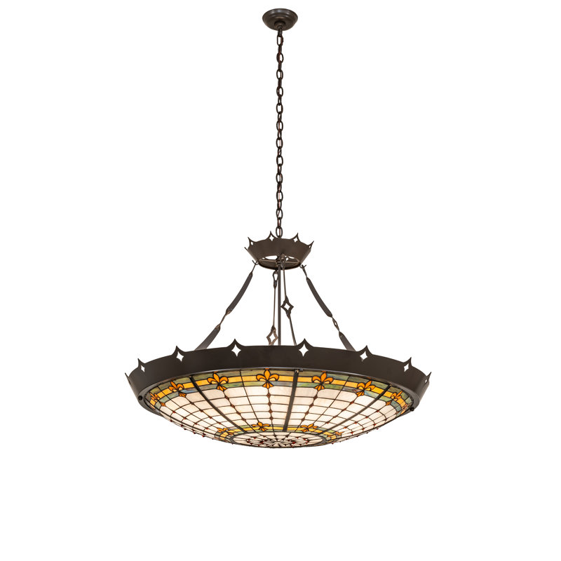 40" Wide Fleur-De-Lite Pendant