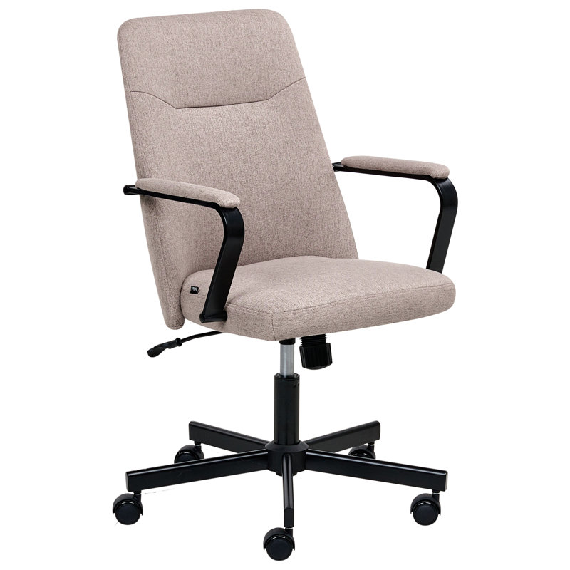 Office Chair Swivel Fabric, Light Brown