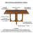 Modern Farmhouse Rectangular Dining Table 62" Handcrafted Natural Mango Wood With Magnetic Catchers