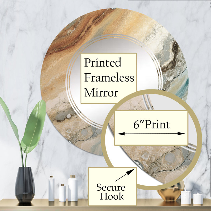Miroir mural Wabe, 32 po x 32 po