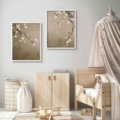 «Rusic Blossom Flowers», reproduction d'art moderne, impression encadrée, affiche, salle de bain, petit art mural