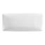 Baignoire de trempage autoportante en acrylique de 66 pouces avec trop-plein blanc brillant