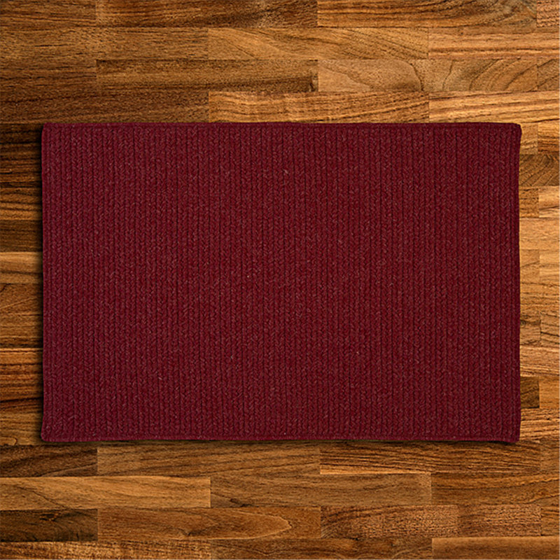 Tapis réversible en mélange de laine Tanguay - Sangria, Carré 10 pi