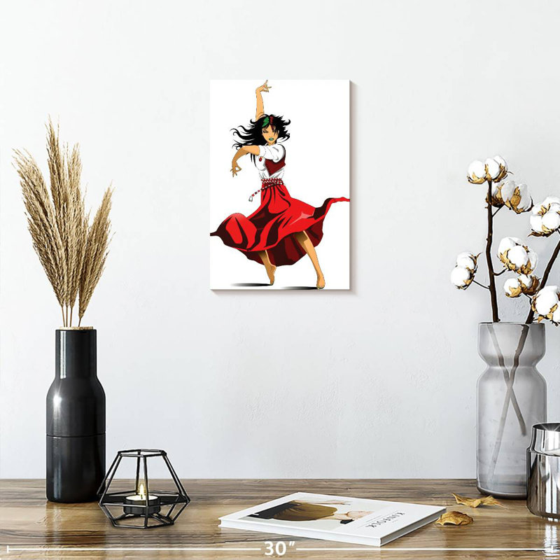 Flamenco Enn Gypsy Girl, H 12 po x l 8 po