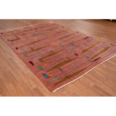 Tapis corail 9 pi 7 po x 6 pi 8 po One-of-a-Kind