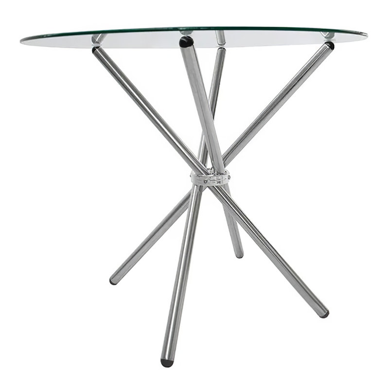 Round Dining Table with Iron Base