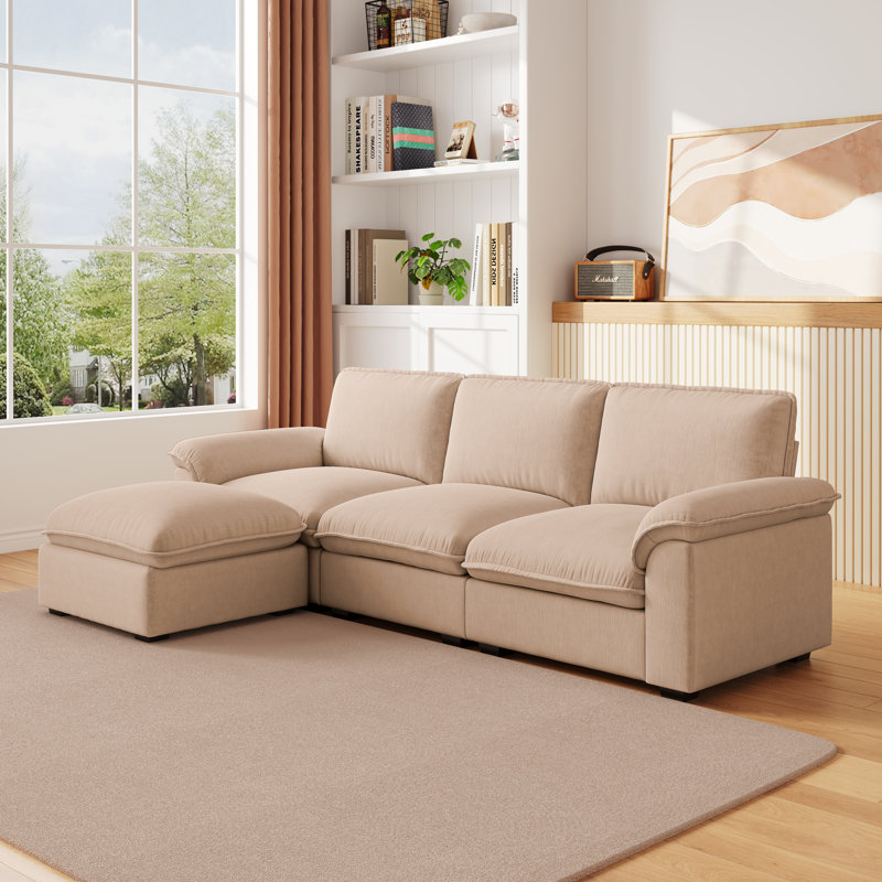 Canapé modulaire en L Cloud Couch, Café