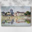 Au bord de la rivière à Vernon, 1883, toile tendue avec châssis-1415974861