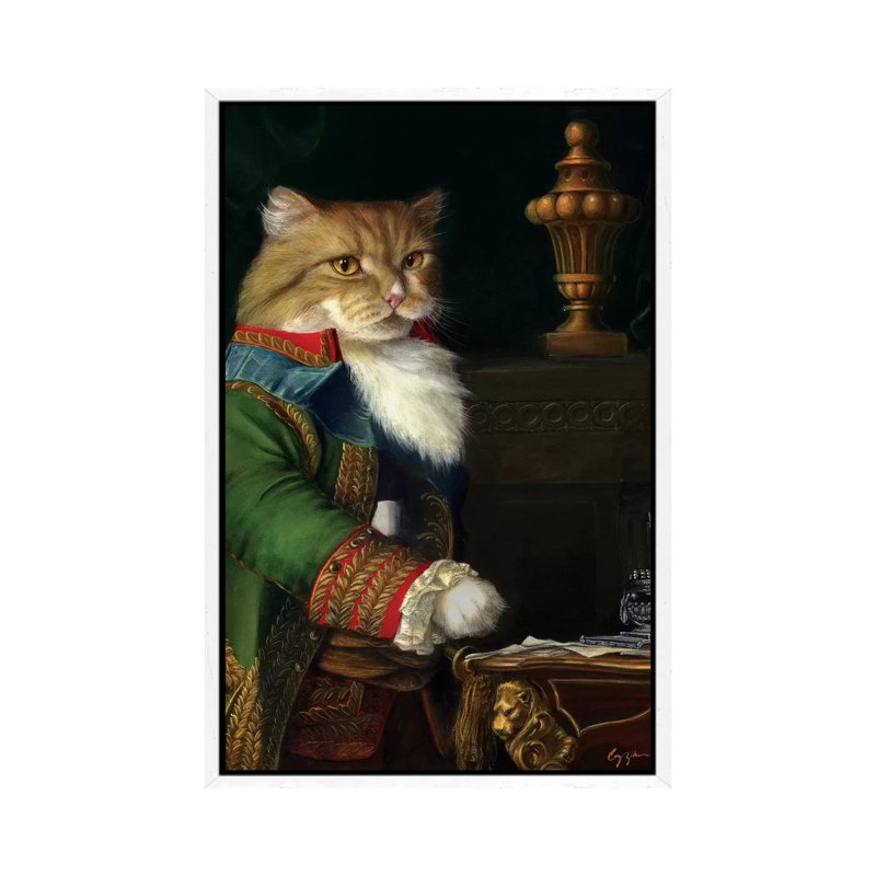 Waldo by Melinda Copper - Painting on Canvas, White Framed, 66.04 cm H x 45.72 cm W