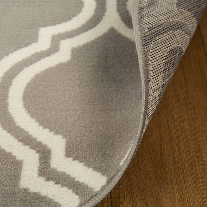 Geometric Indoor Rug, Round 5'