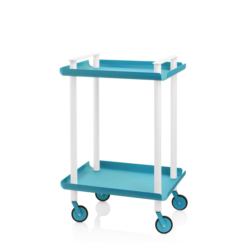 Zeigler Serving Cart, White, Blue
