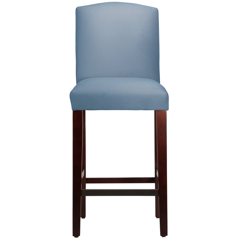 Tabouret de bar et de comptoir April, Tabouret de bar (siège d'une hauteur de 31 po), Velours océan classique, Espresso