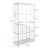 Modern Glass Display Cabinet With LED Lights, Quick-Assembly Antique Cabinet, Tempered Glass Bookshelf, Suitable For Living Room And Bedrooms, 2-Door 4-Shelf-1205183972