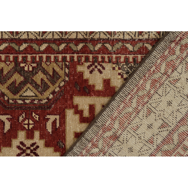 Distressed Homage Hand Knotted Wool Geometric Area Rug, Rectangle 15' x 24'