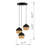 Adjustable Height 3-Lights Metal Body Cluster Pendant