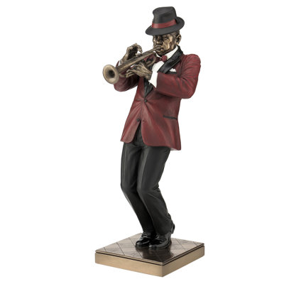 12.2 in H Jazz Band Trumpet Player Poly Resin