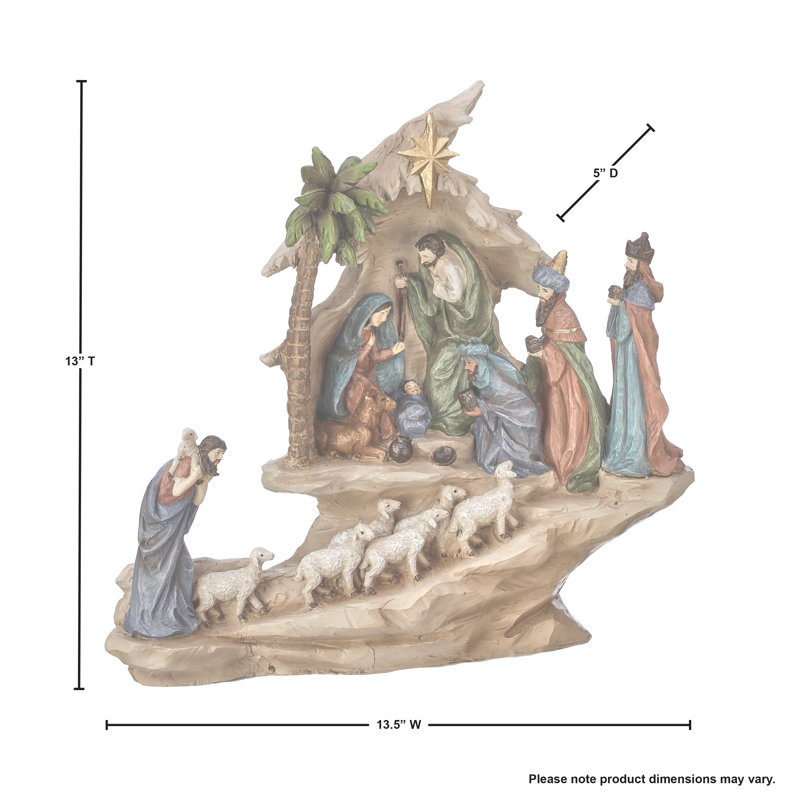Figurine d'escalier avec crèche de mouton