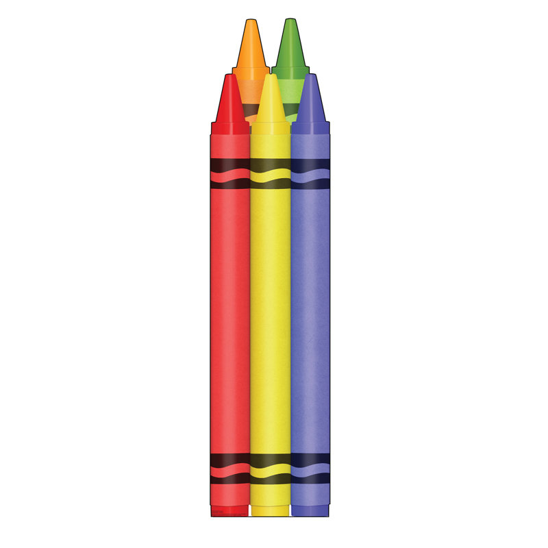 76'' Multicolor Cardboard Crayon Standup Decor