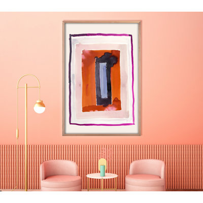 «Fuschia Frame» par ZBC Everyday - Peinture encadrée sur papier