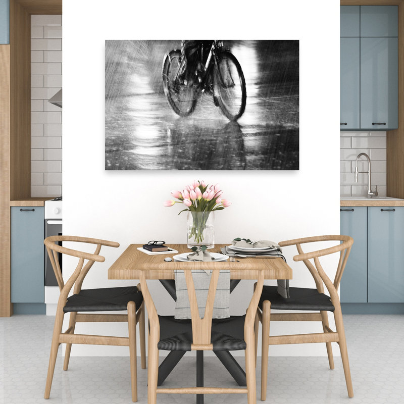 «Night Ride Splash», art mural contemporain contemporain, 32" H x 48" W