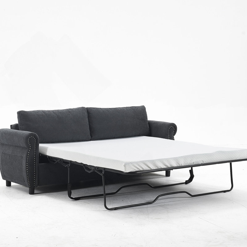 Convertible Sofa Bed With Large Mattress, Ideal For Living Room And Bedroom Versatility And Comfort