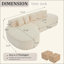Canapés désossés pour le salon, canapé modulaire incurvé avec 5 coussins, canapé en forme de L sans siège avec siège profond, mousse à mémoire de forme haute densité, aucun assemblage requis-921243892