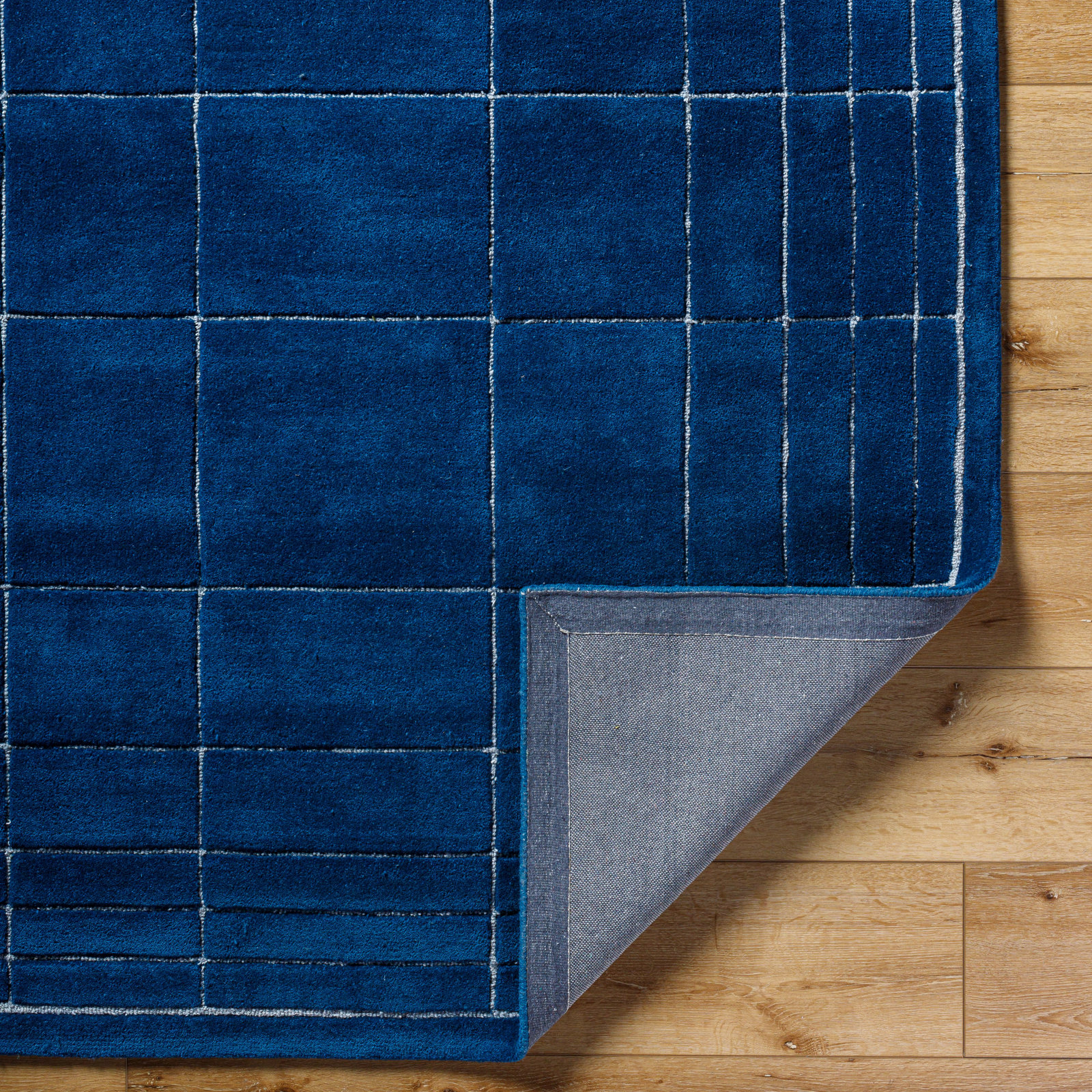 Mallory Midnight Blue Hand Tufted Area Rug, Rectangle 2' x 3'