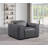 Top Grain Italian Leather Power Reclining Arm Chair with Power Headrests-2036242973