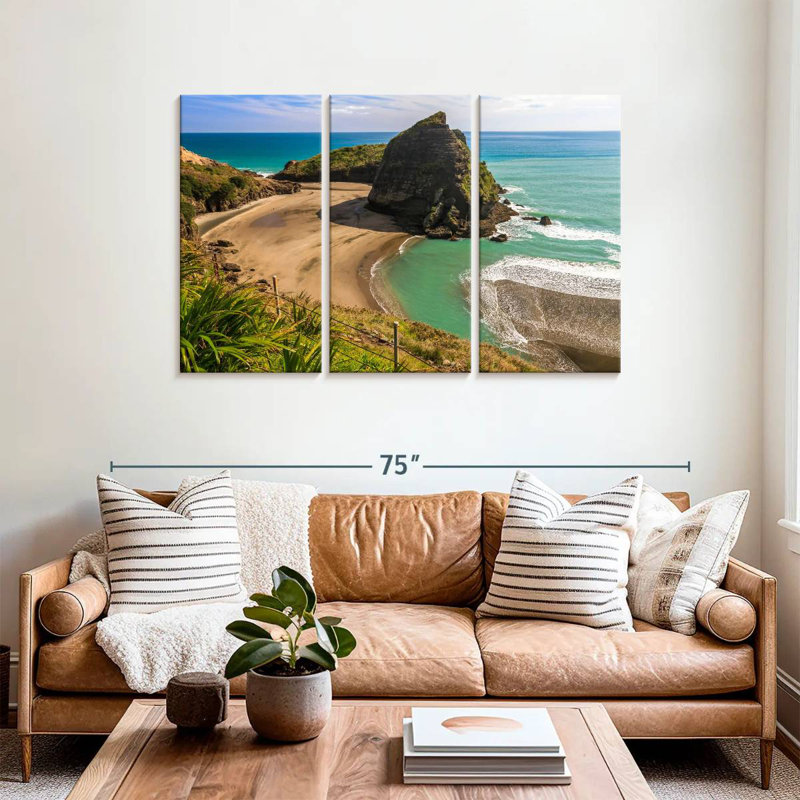 Plage rocheuse Gillard Piha, H 36 po x l 57 po