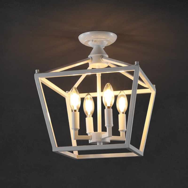 Plafonnier encastré 4 lumières Hubbardton, Blanc