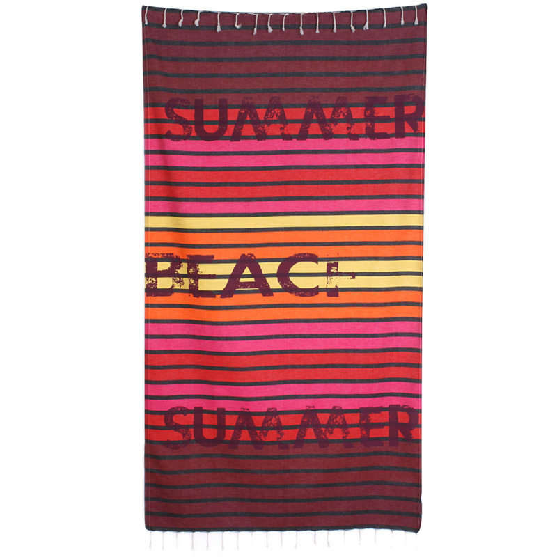 Serviette de plage Cumberland Foreside, Rouge / orange