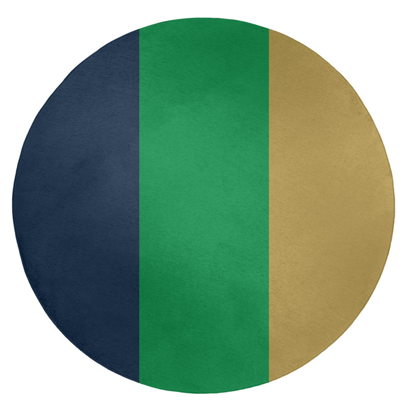Tapis bleu/vert, Rond 5 pi