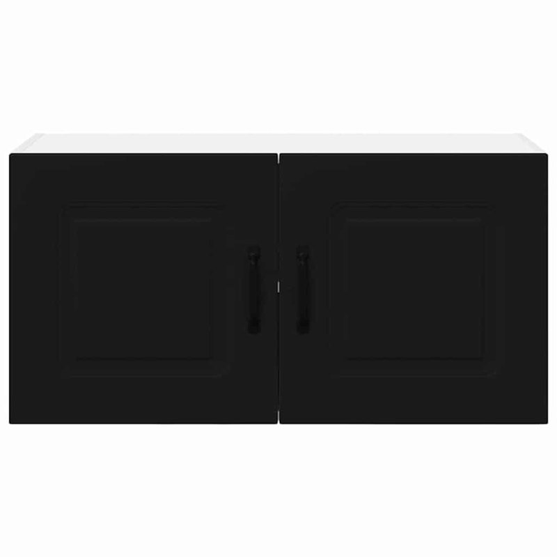 Vidaxl Kitchen Wall Cabinet With Shelf Grey Sonoma 80 X 31 X 40 Cm, 40cm H x 80cm W x 31cm D, Black
