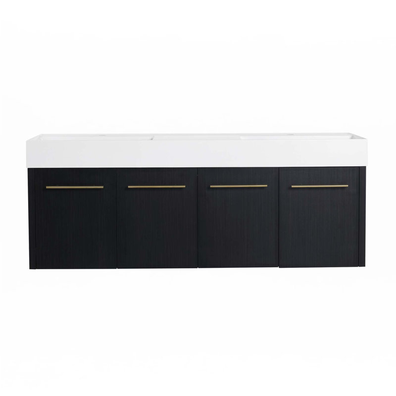 Wall-Mounted Bathroom Vanity With Sink