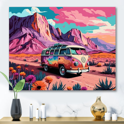 Vintage Van Roadside Stories I - Art mural rétro sur toile