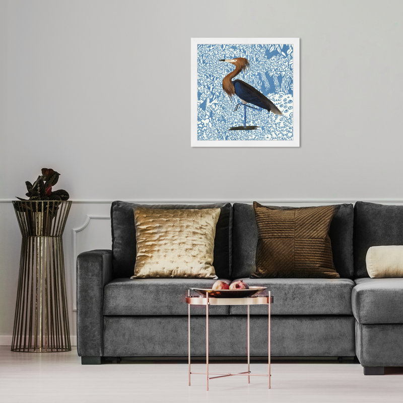 «Bird Pose», reproduction d'art mural, H 18 po x l 18 po x P 0,5 po, Blanc