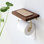 Ved - Wood and Solid Brass Toilet Paper Holder with Shelf