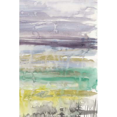 Purple Coast II by Jennifer Goldberger - Wrapped Canvas Painting