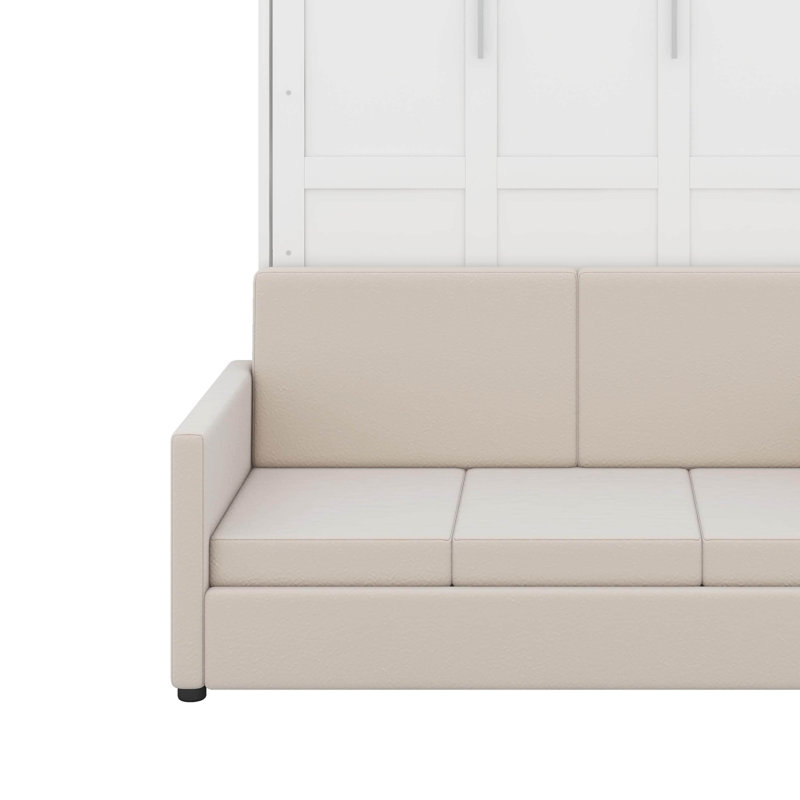 Grand lit escamotable avec coussin, Blanc