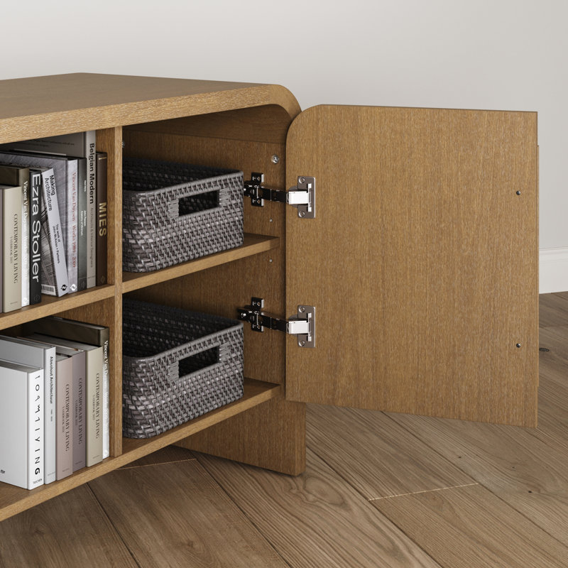 Modern Minimalist TV Stand For Tvs Up Tp 50" With Storage