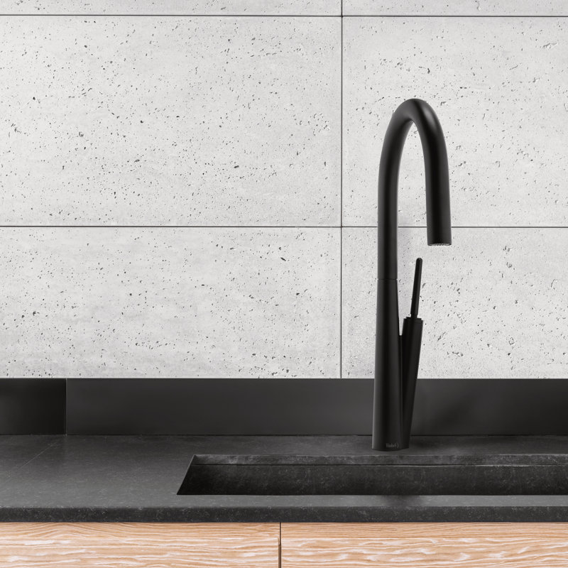 Robinet de cuisine rétractable Solstice, Noir