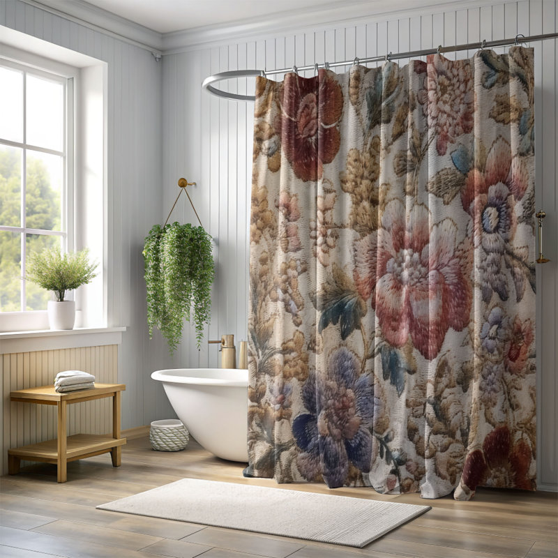 Rideau de douche Franni, H 74 po x l 71 po
