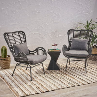Patio Chair with Cushions (Set of 2)